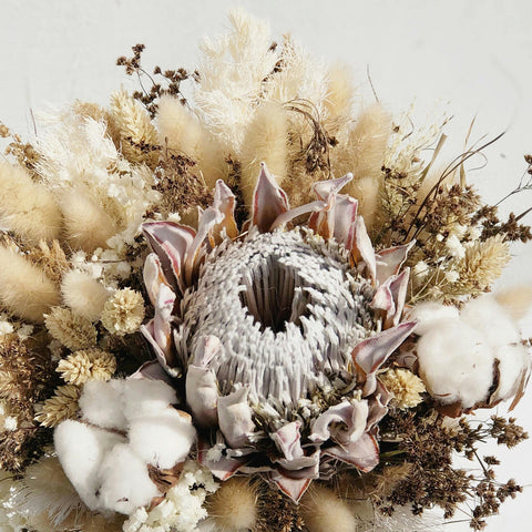 A mixed bouquet of dried flowers and foliage by Anhelina Spalylo