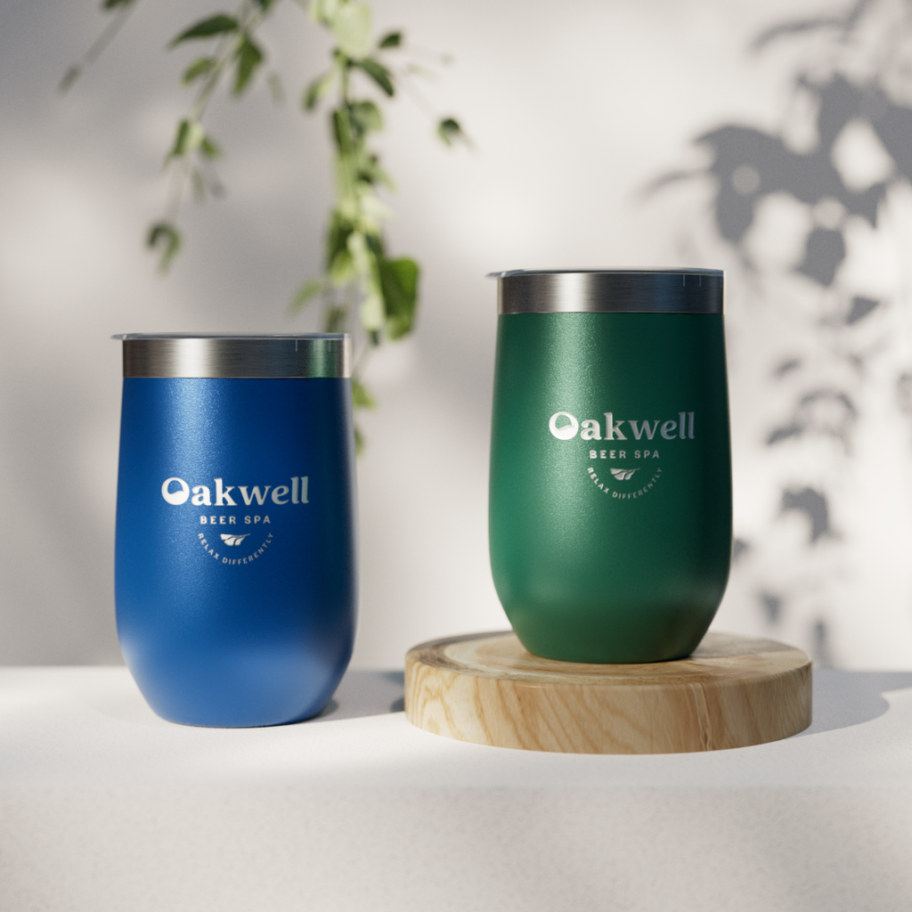 Blue and Green Oakwell Stainless Steel Tumblers
