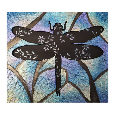 Metallic Dragonfly E-Pattern by Wendy Fahey