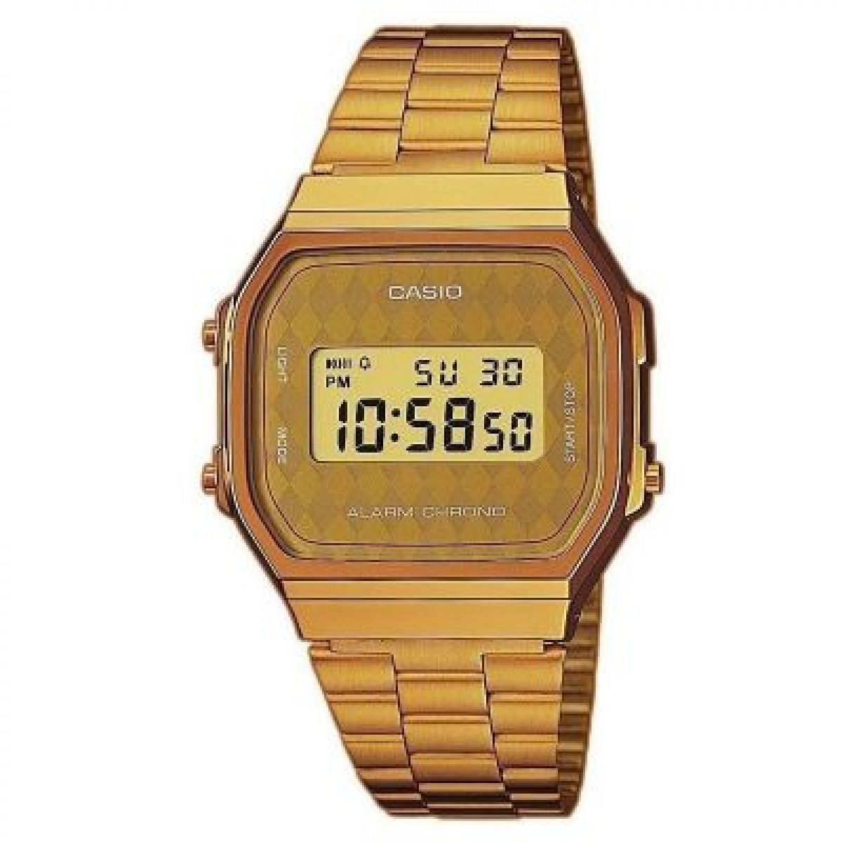 Casio Vintage ICONIC A168WG-9BWEF Unisex Horloge 36,3 mm - Goudkleurig