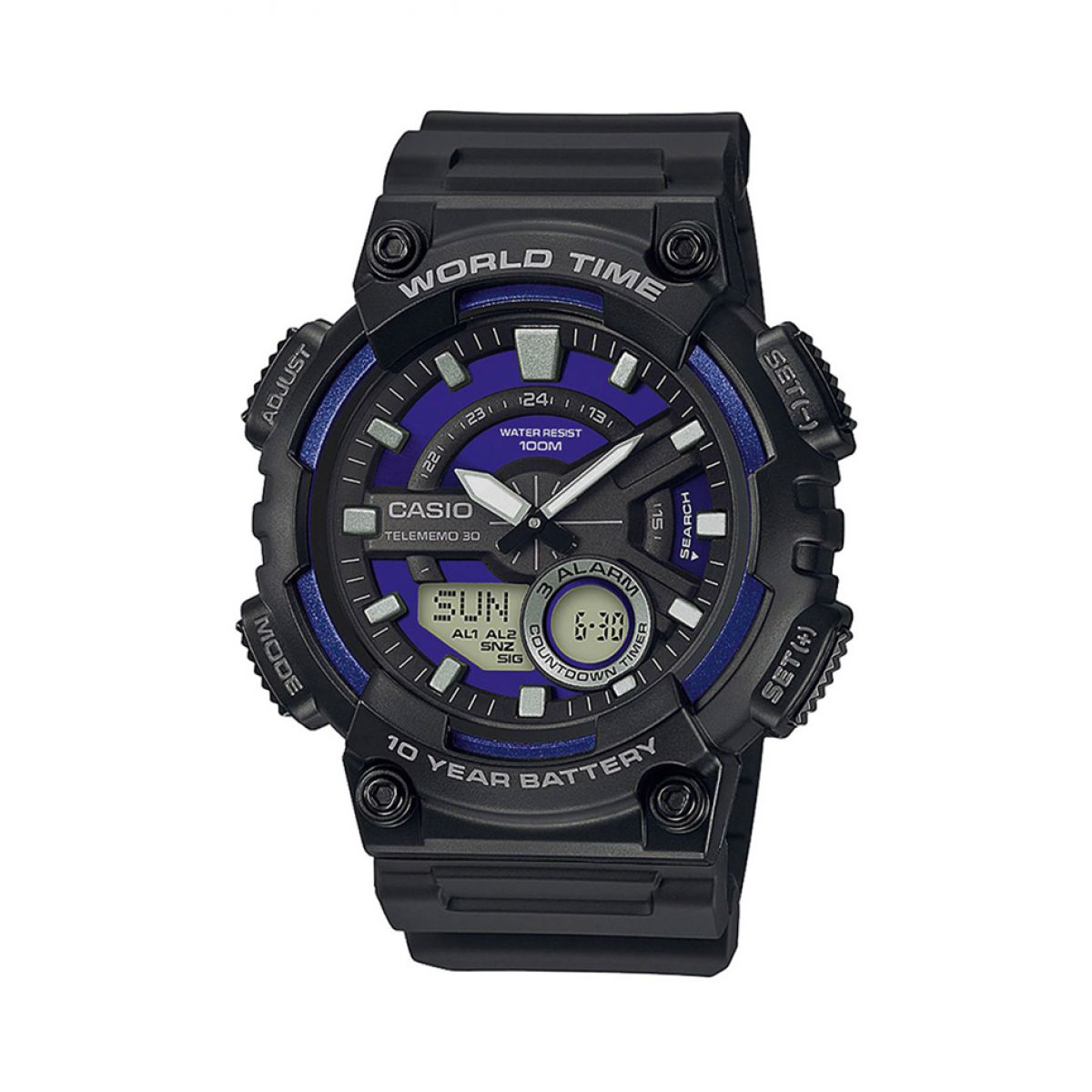 CASIO Sports AEQ-110W-2A2VEF Heren Horloge 46mm WR 100mt