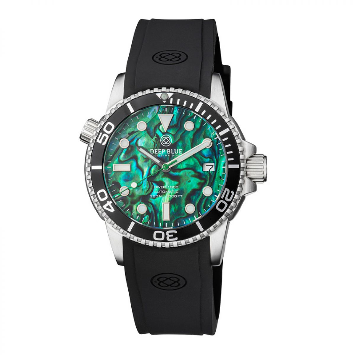 Deep Blue Diver 1000 40mm diver40greenabalone