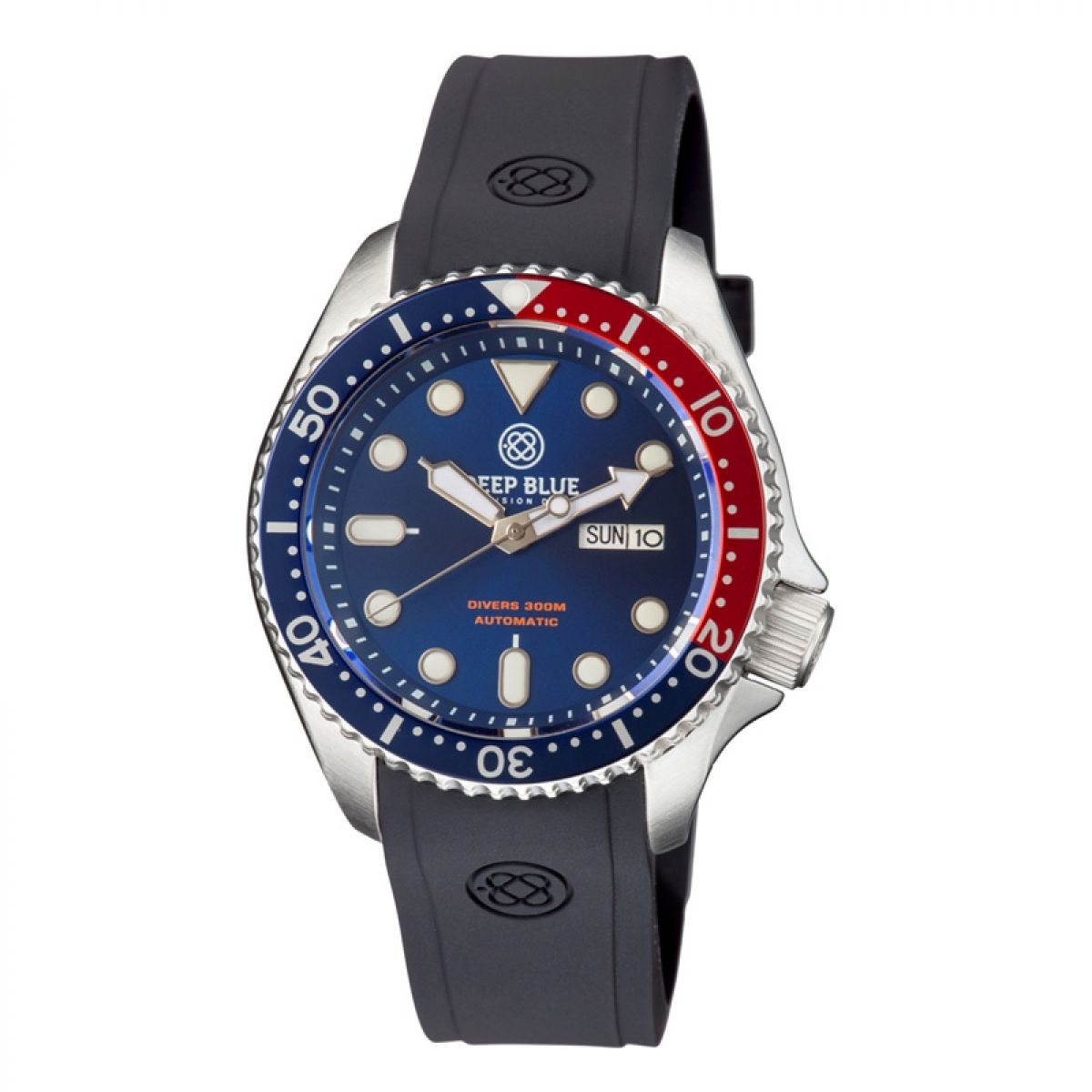 Deep Blue Watches MILPEPSBLUESIL Heren Horloge Automatic 44mm 300M