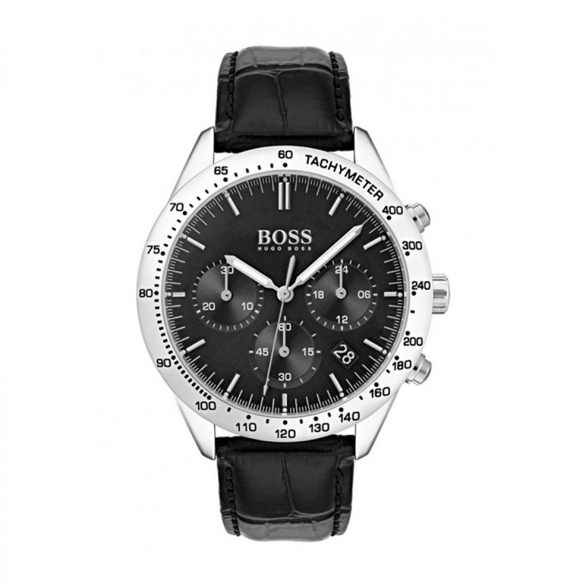 Hugo Boss - 1513579 - Mannen - Horloge - Leer - Zwart - Ø 42 mm