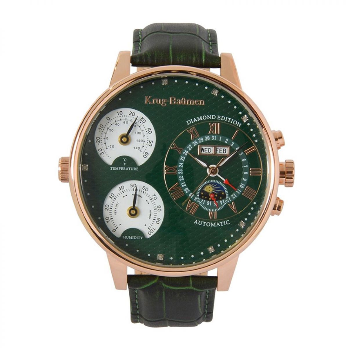 Krug Baumen KBW-200-17 Weather Diamond Heren Horloge 55mm