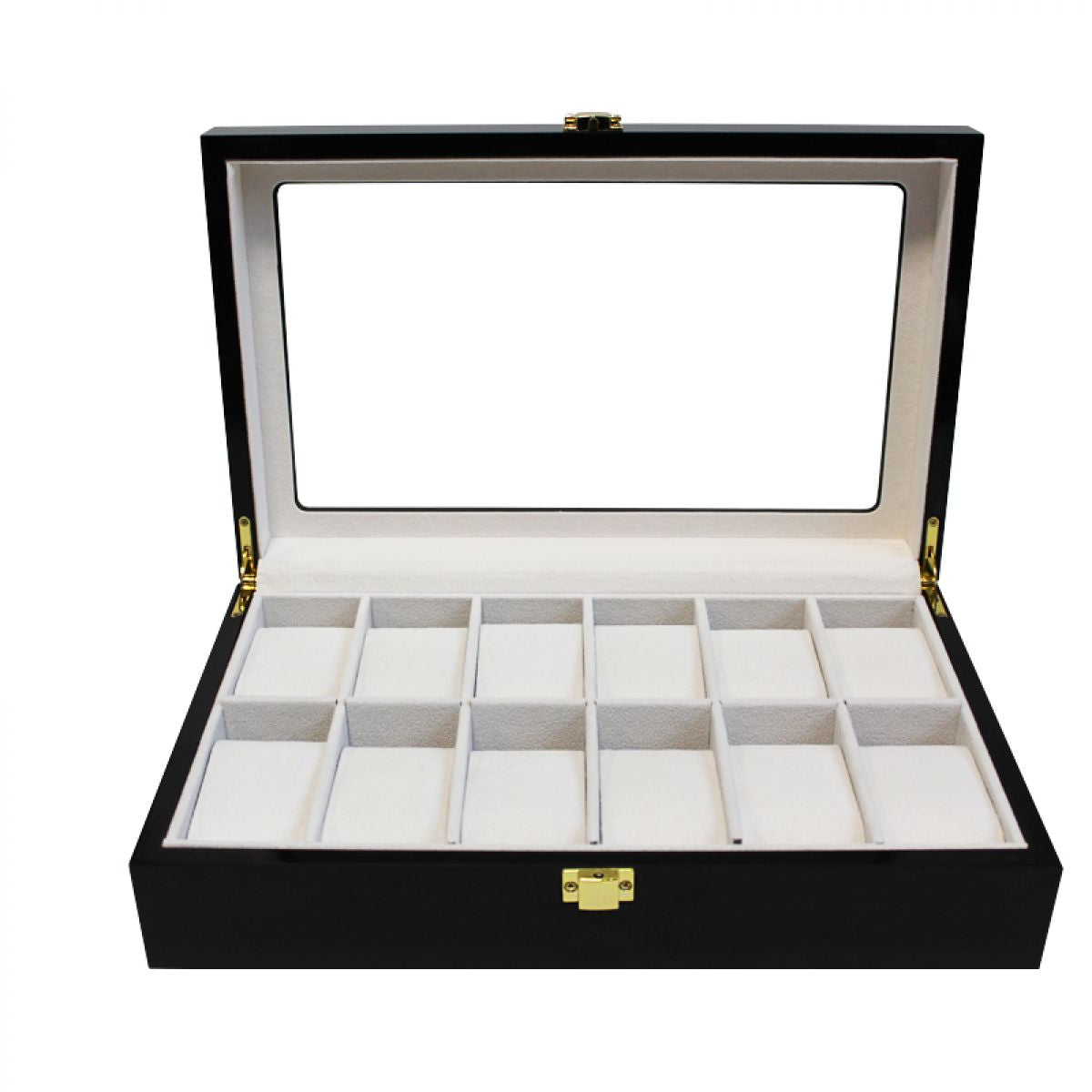 SALE | Luxe klassieke houten horlogebox voor 12 horloges | Zwart