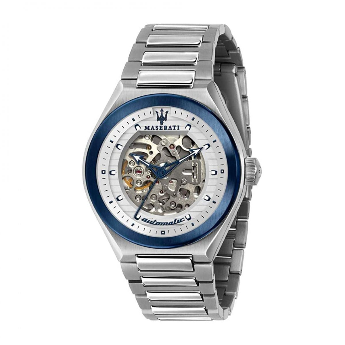 Maserati Triconic - R8823139002 - Herenhorloge - Staal - Zilverkleurig - Blauw - 42 MM