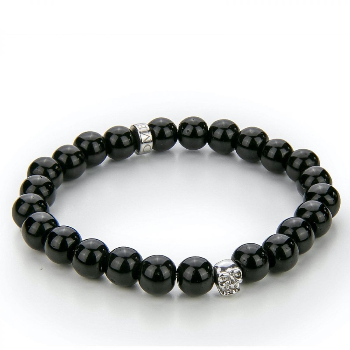 Monomen Men&apos;s Black Onyx Bracelet MM10832S