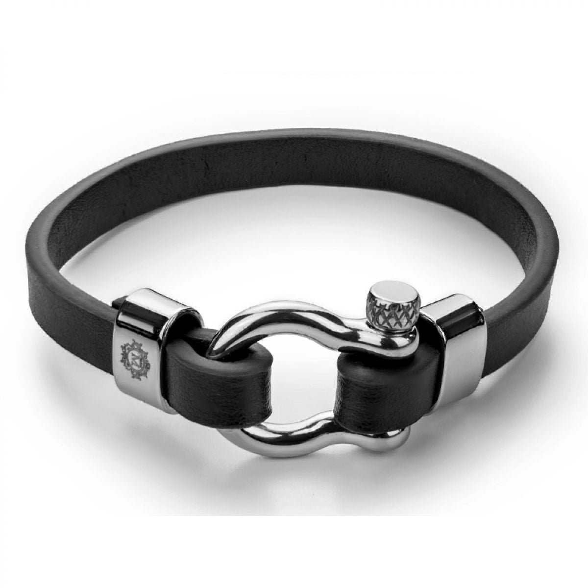 Monomen Men&apos;s Premium Genuine Nappa Leather Bracelet MM10826SB