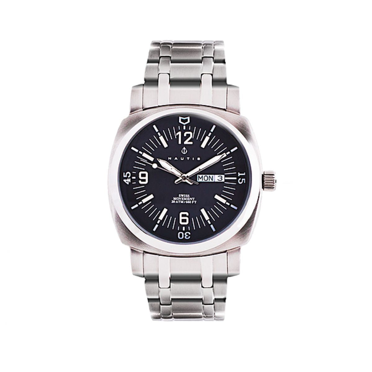 SALE | Nautis Stealth GL2087-B Heren Horloge 45mm 20 ATM