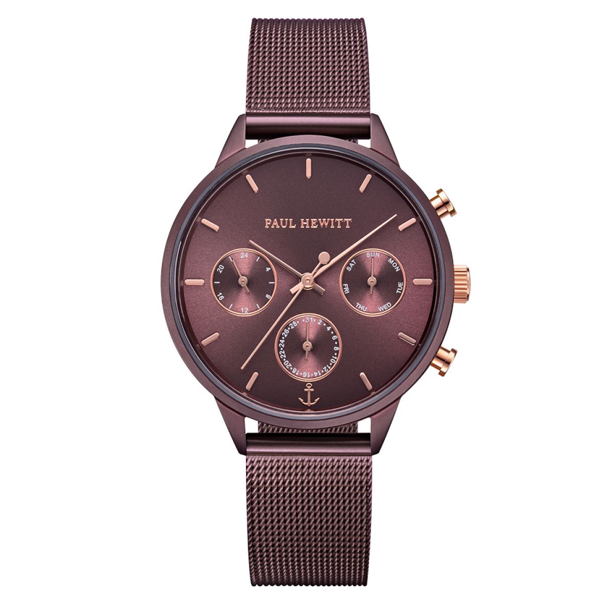 Paul Hewitt PH Everpulse Dark Mauve OP Mauve/Rose Mesh Strap Rose 36mm PH-E-DM-DM-53S