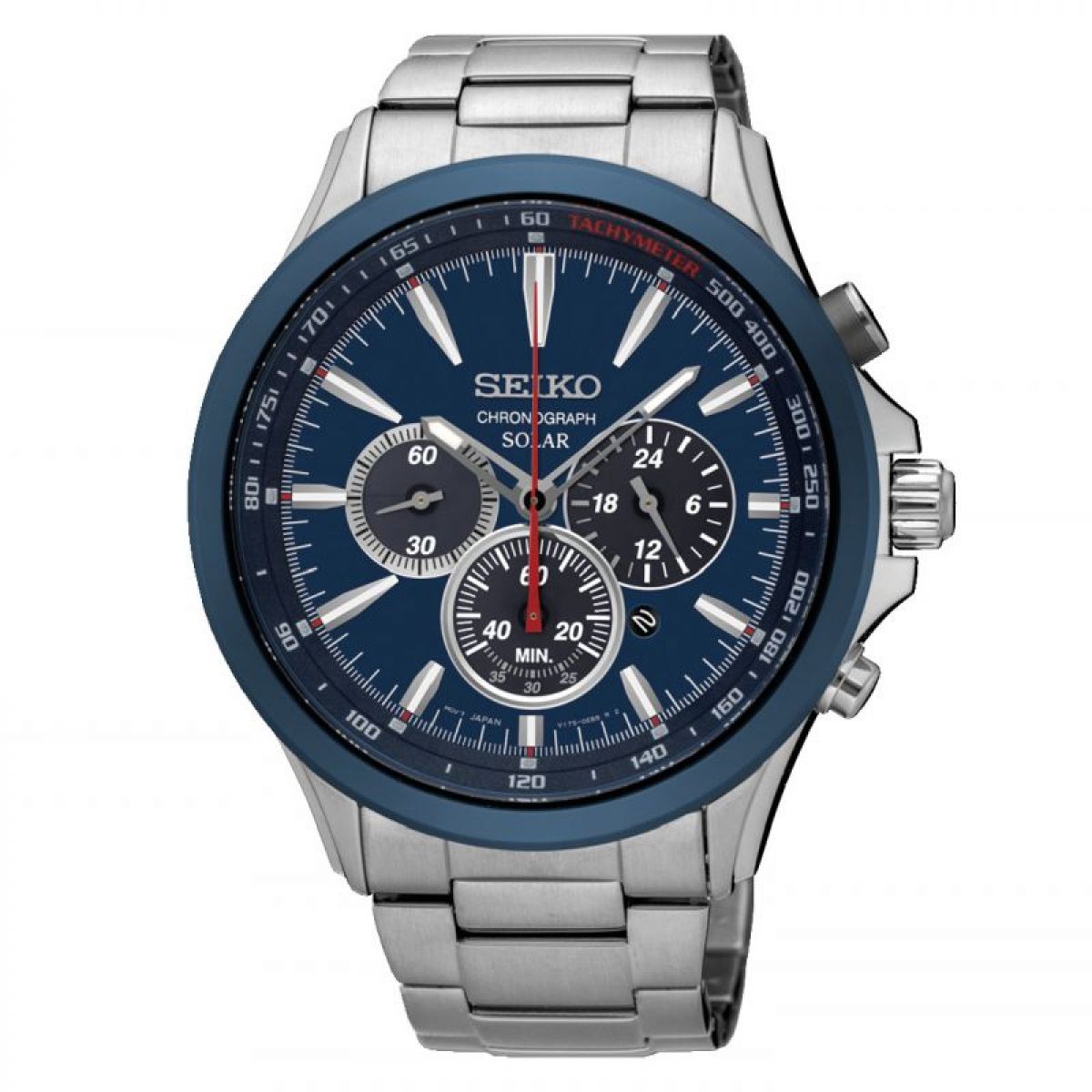 Seiko Solar Chronograph 45 mm staal | SSC495P1