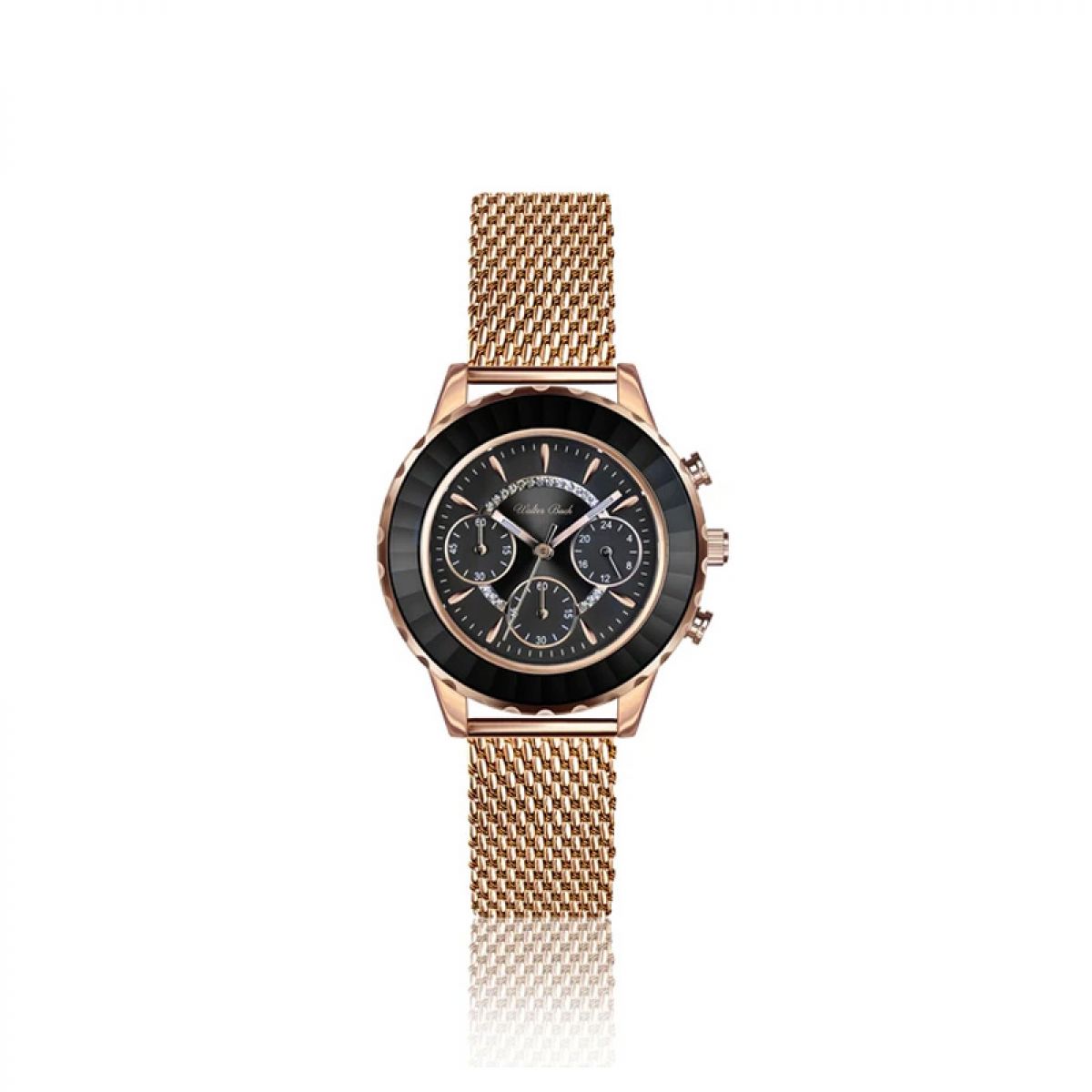 Walter Bach Lorrach Croco Rose Staal Mesh | WBG-3918