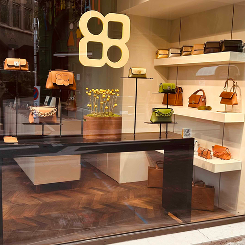 lolo chatenay store window luxury handbag