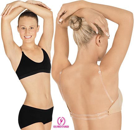 clear back sports bra