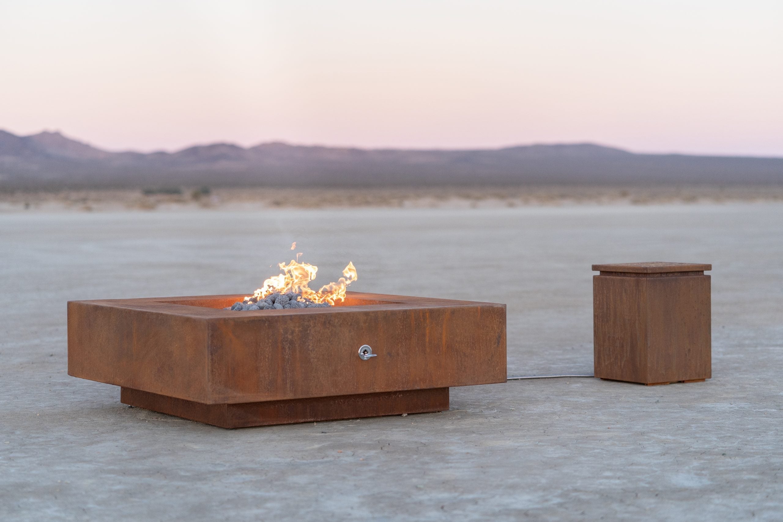 The Outdoor Plus 60" Square Cabo Fire Pit - Hammered Copper
