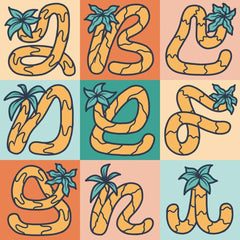 36daysoftype Palm Tree Lettering Chie Tamada