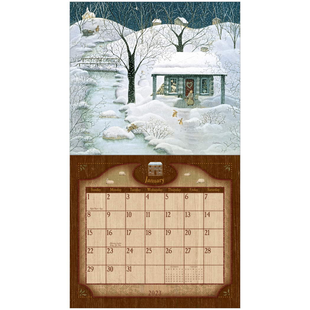 Legacy Homespun American Folk Art 2023 Wall Calendar by Carol Endres