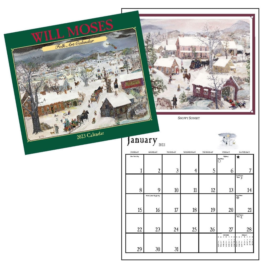 Will Moses 2023 Folk Art Calendar Lang Calendars and Christmas Cards