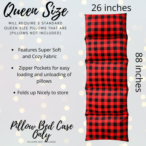 buffalo plaid pillow bed floor lounger