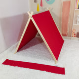 Kids red a-frame sleepover tent