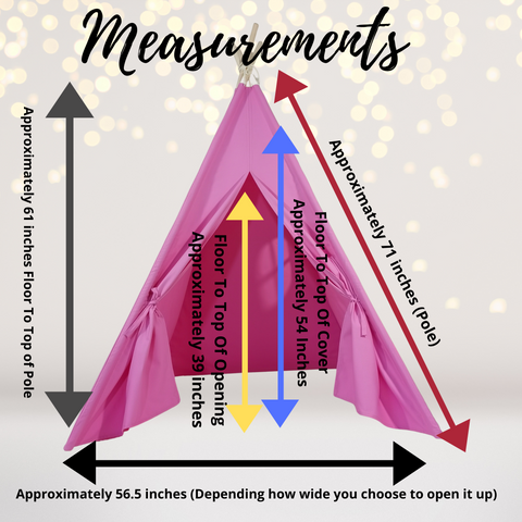 Luxe kids  Teepee Measurements