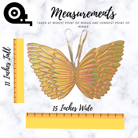 Iridescent wings  fairy wings measurements