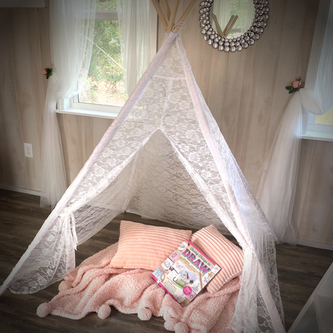 White Lace kids teepee tent