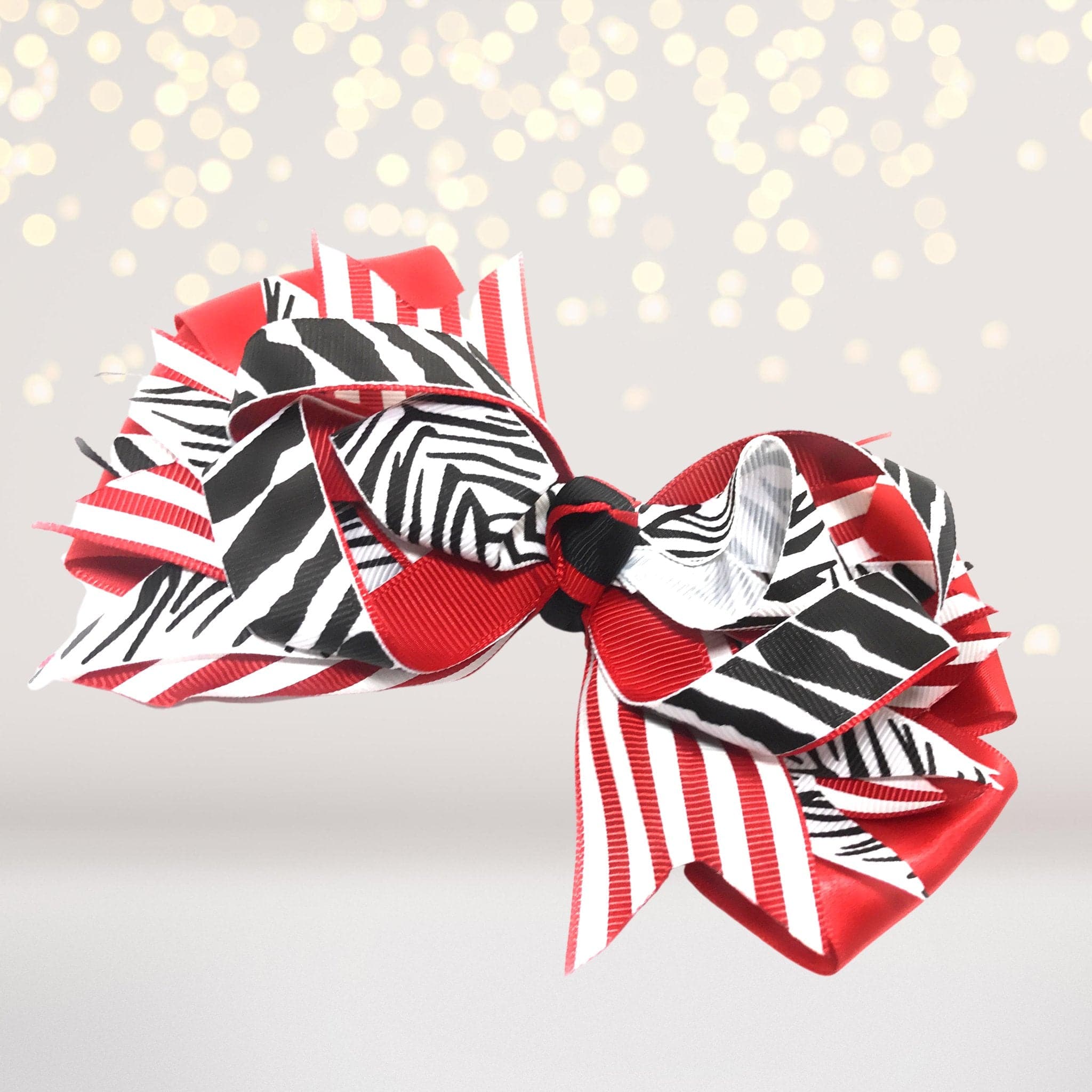 Girls Sassy Zebra Hair Bows