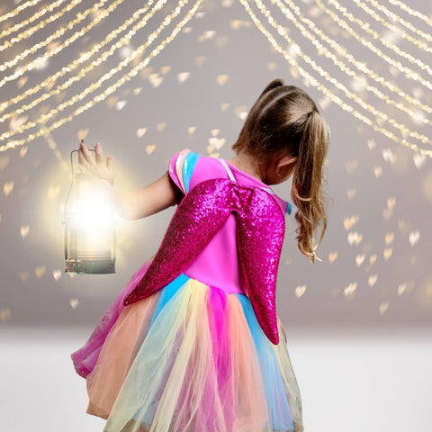 Little Girl Hologram Unicorn Wings Costume –