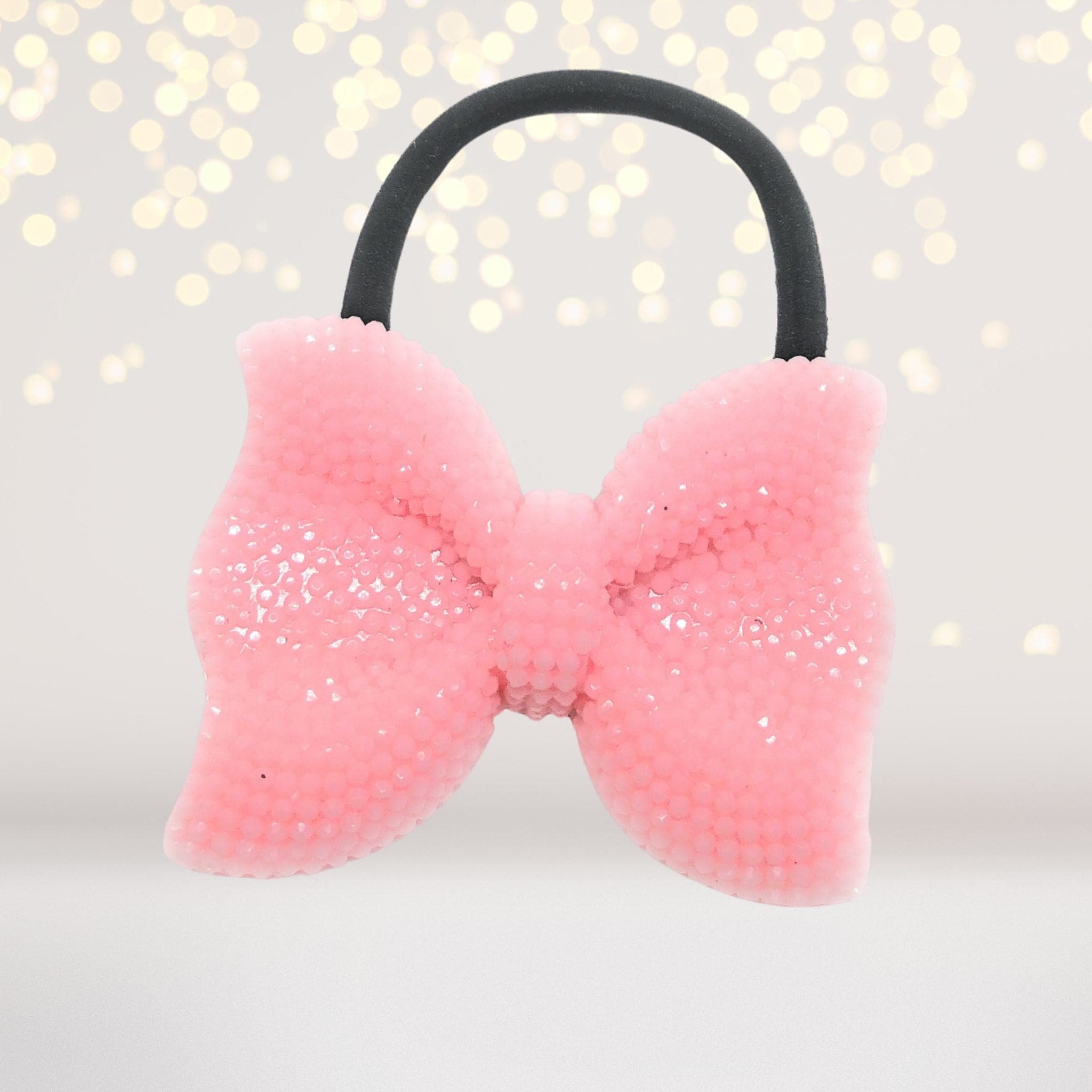 Sparkle Bow Hair Tie, Sparkly Bow Hair Elastic