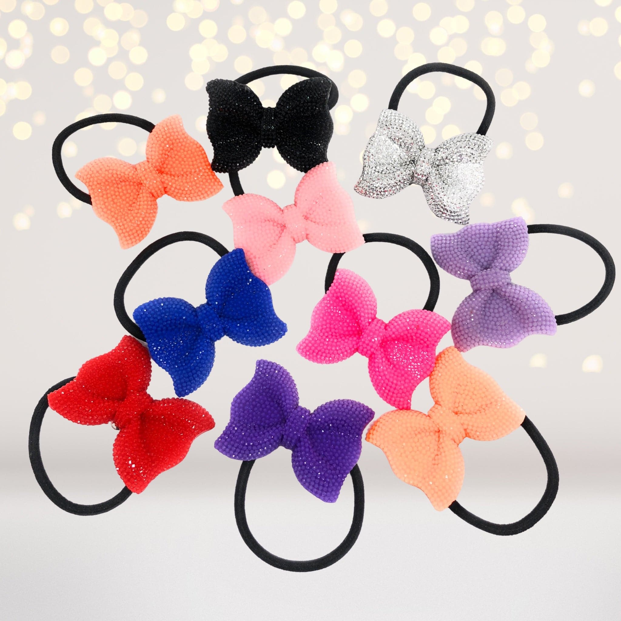 Hairband - Sparkle Bow Hair Tie, Sparkly Bow Hair Elastic