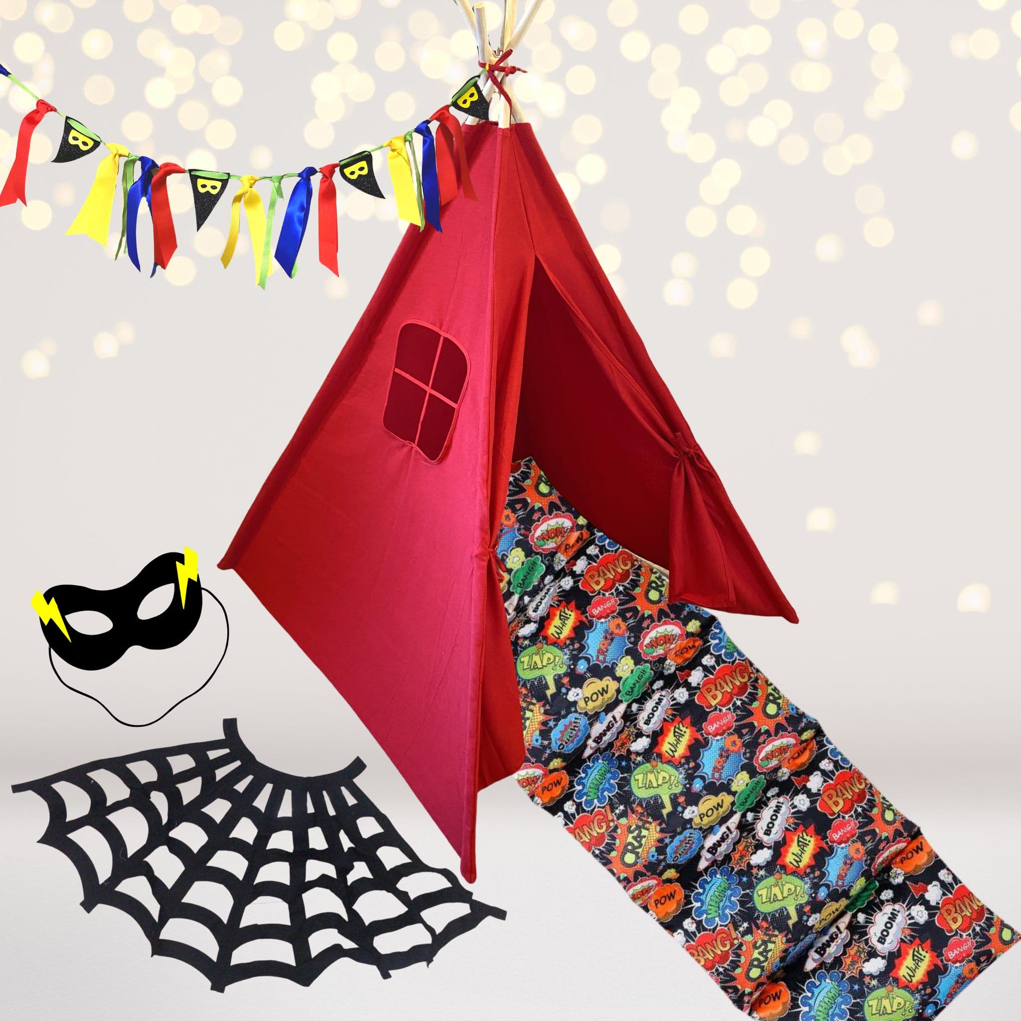 Super Hero Teepee Tent Play Set