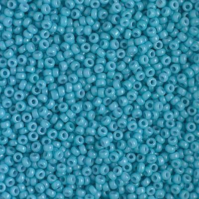 Toho Round Seed Bead 8/0 Silver Lined Milky Teal 2.5-inch Tube (2104)