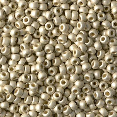 Size 15 Miyuki Seed Beads -- 1053 Galvanized Yellow Gold