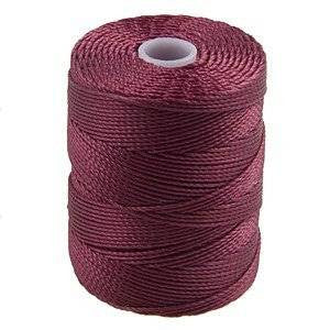 C-LON Bead Cord, Wine - 0.5mm, 92 Yard Spool - Barrel of Beads - Bead Stringing Cord