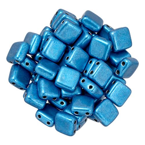 2-Hole Diamond Beads SATURATED METALLIC NEBULAS BLUE