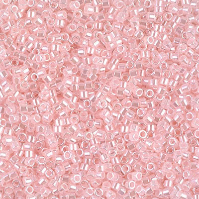 Miyuki Delica Seed Bead 11/0 Inside Dyed Color Light Pink AB 7g Tube DB82