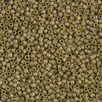 DB391, 11/0 Miyuki Delica Seed Beads - Opaque Matte Olive Luster - 5 Grams  - Delica 391 - Matte Olive Luster Delica Beads #Delicabeads