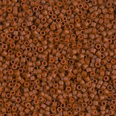 Miyuki Delica Bead 11/0 - DB0794 - Dyed Semi-Frosted Opaque Sienna - Barrel of Beads