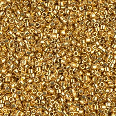 Miyuki Delica Seed Beads 11/0 - Duracoat Galvanized Gold DB1832 7.2 Grams