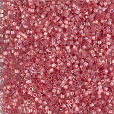 25g Miyuki Delica Seed Bead 11/0 Silver Lined White Opal AB DB223