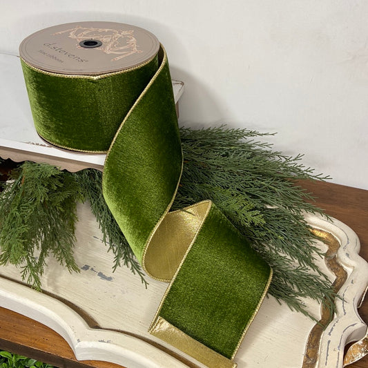 Moss Velvet Ribbon from American Ribbon Manufacturers In