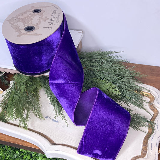 2.5” x 10yds Purple Velvet Ribbon – Bayhi's Green Acres