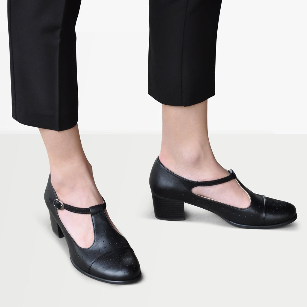 Black mary jane heels | Handmade by Women Artisans | Julia Bo - Julia ...