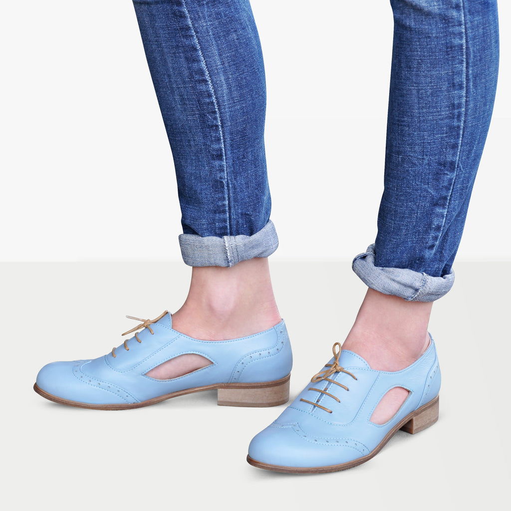 Lace cutout oxford shoes | Handmade by Women | Julia Bo Shoes - Julia Bo -  Women's Oxfords