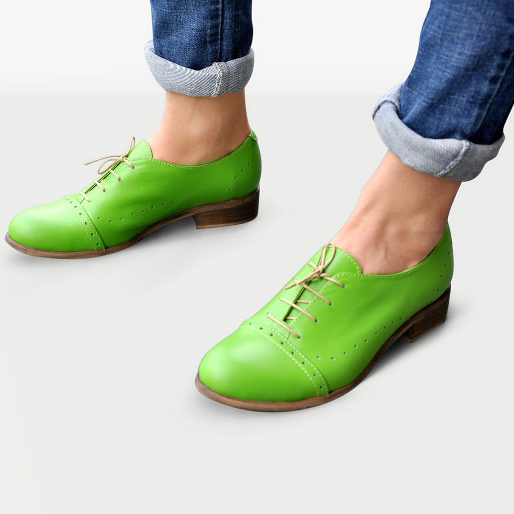 Green Shoes for Women | Julia Bo - Women's Custom Oxfords & Boots ...