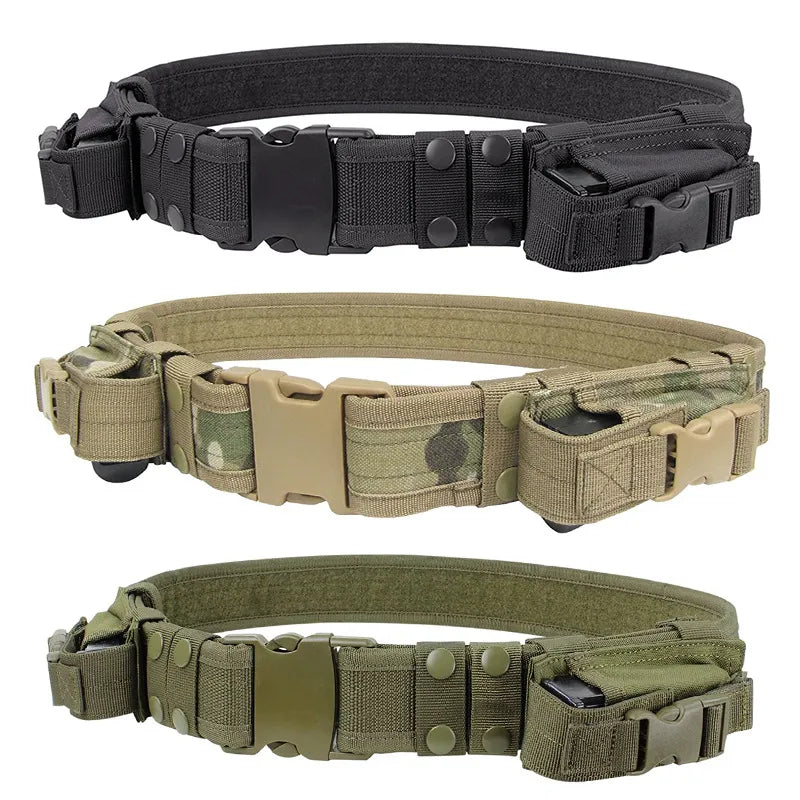 Tactical Military Belt Waist Support With Magazine Pouches