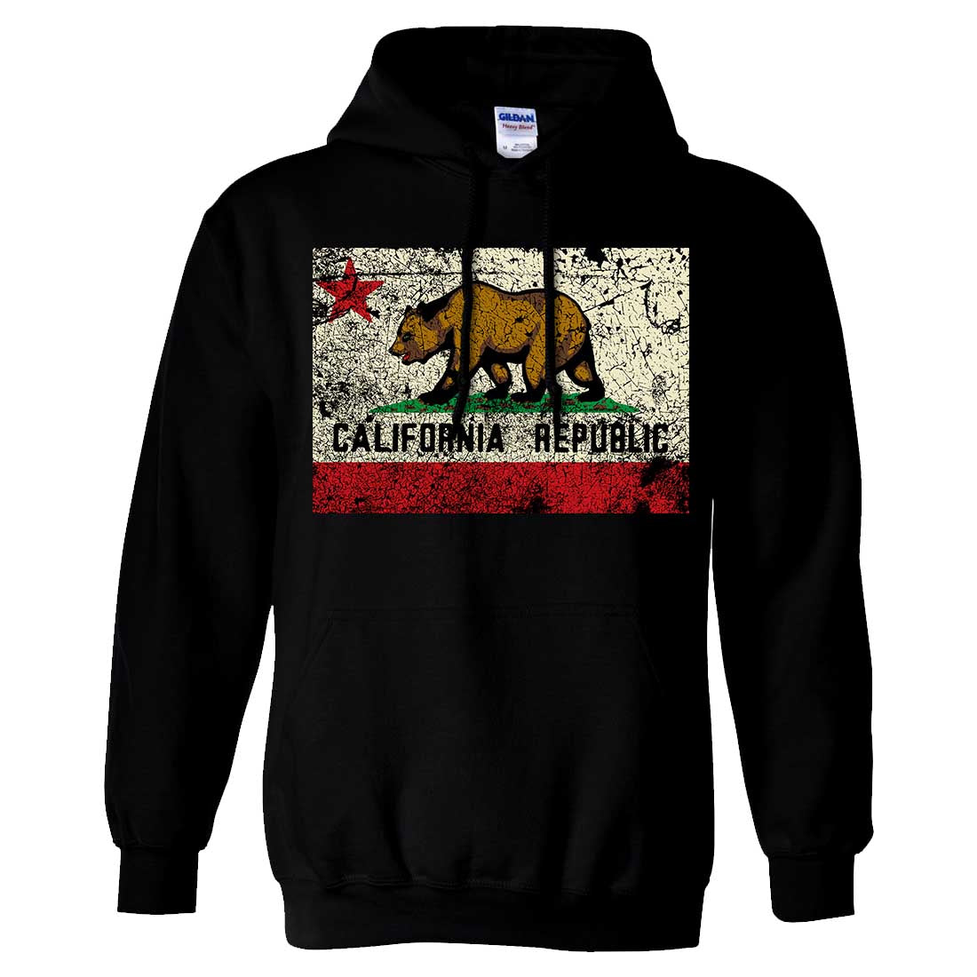 Kwaadaardige tumor Beer Chinese kool California State Flag Distressed Vintage Asst Colors Hoodie - California  Republic Clothes