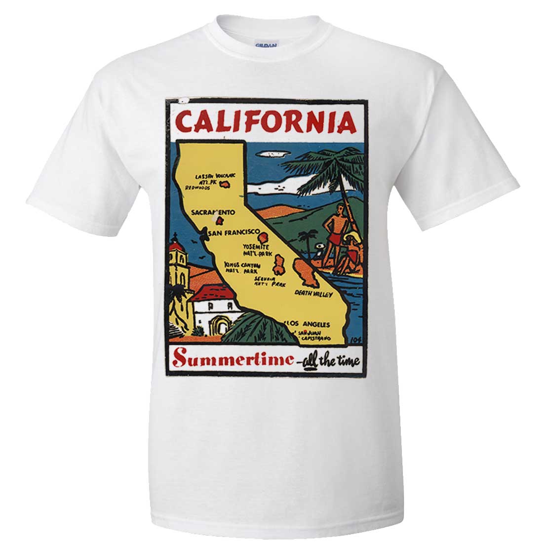 Vintage State Sticker California Asst Colors T-shirt/tee Republic Clothes